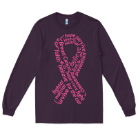 Plum Pink Ribbon Long Sleeve Tee - artisFamous