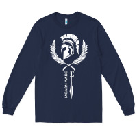 Navy sparta krieger fitness   molon labe Long Sleeve Tee - artisFamous