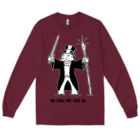 Burgundy you shall not pass go Long Sleeve Tee - artisFamous