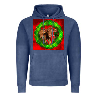 Vintage Denim christmas red angus calf Vintage Hoodie - LillyAllenDesigns