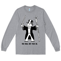 Heather Grey you shall not pass go Long Sleeve Tee - artisFamous