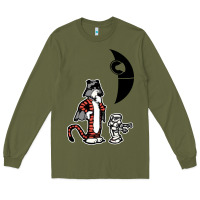 Army Green hobbes and calvin Long Sleeve Tee - artisFamous