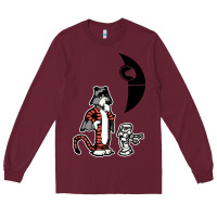 Burgundy hobbes and calvin Long Sleeve Tee - artisFamous