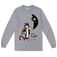 Heather Grey hobbes and calvin Long Sleeve Tee - artisFamous
