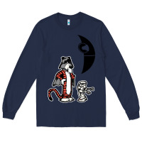Navy hobbes and calvin Long Sleeve Tee - artisFamous