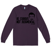 Plum be curious not judgemental Long Sleeve Tee - artisFamous