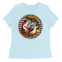 Baby Blue Cowgirl Boots Ladies Tee - FaDigitalArtStudio