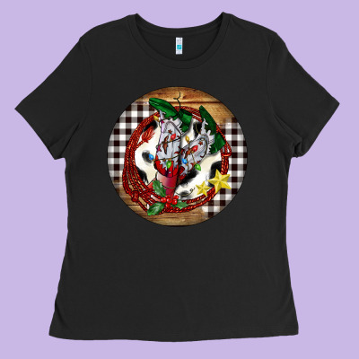 Cowgirl Boots Ladies Tee Designed By Fadigitalartstudio