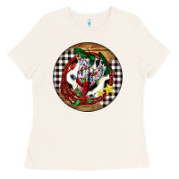 Bone Cowgirl Boots Ladies Tee - FaDigitalArtStudio