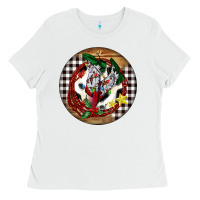 White Cowgirl Boots Ladies Tee - FaDigitalArtStudio