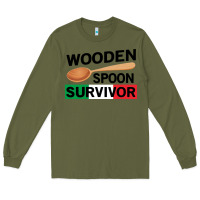 Army Green funny wooden spoon survivor Long Sleeve Tee - artisFamous