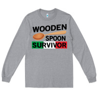 Heather Grey funny wooden spoon survivor Long Sleeve Tee - artisFamous