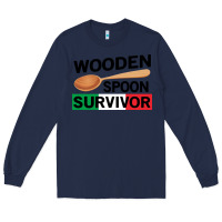 Navy funny wooden spoon survivor Long Sleeve Tee - artisFamous