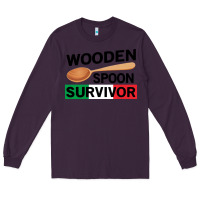 Plum funny wooden spoon survivor Long Sleeve Tee - artisFamous