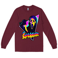 Burgundy scream horror movie Long Sleeve Tee - artisFamous