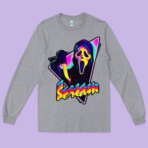 Scream Horror Movie Long Sleeve Tee Designed By Artisfamous