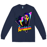 Navy scream horror movie Long Sleeve Tee - artisFamous