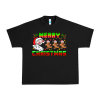 Black Merry Christmas Urban Heavy Tee - CowhideDigitalArt