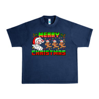 Navy Merry Christmas Urban Heavy Tee - CowhideDigitalArt