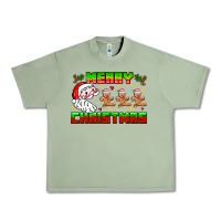 Oil Green Merry Christmas Urban Heavy Tee - CowhideDigitalArt