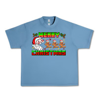 Pebble Blue Merry Christmas Urban Heavy Tee - CowhideDigitalArt