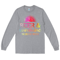 Heather Grey the only bs i need is beer sunshine Long Sleeve Tee - artisFamous