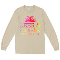 Mushroom the only bs i need is beer sunshine Long Sleeve Tee - artisFamous