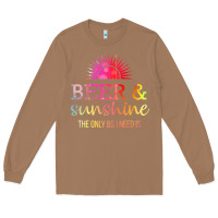Toasted Coconut the only bs i need is beer sunshine Long Sleeve Tee - artisFamous
