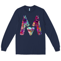 Navy maroon five Long Sleeve Tee - artisFamous