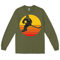 Army Green Hockey 1 Long Sleeve Tee - artisFamous