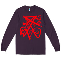 Plum lucifer calligraphy 2 Long Sleeve Tee - artisFamous