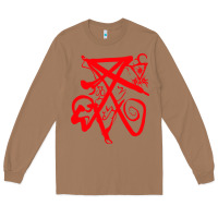Toasted Coconut lucifer calligraphy 2 Long Sleeve Tee - artisFamous