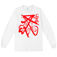 White lucifer calligraphy 2 Long Sleeve Tee - artisFamous