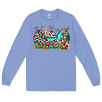 Colony Blue easter easter eggs Long Sleeve Tee - CowhideDigitalArt