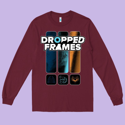Dropped Frames Long Sleeve Tee Designed By Artisfamous