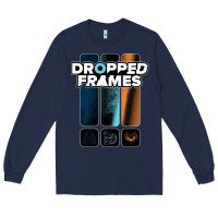 Navy dropped frames Long Sleeve Tee - artisFamous