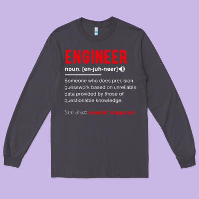 Engineer Definition Long Sleeve Tee Designed By Artisfamous