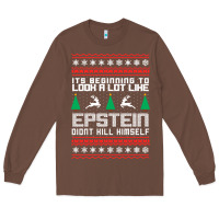 Chestnut epstein didnt kill himself christmas Long Sleeve Tee - artisFamous