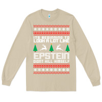 Mushroom epstein didnt kill himself christmas Long Sleeve Tee - artisFamous