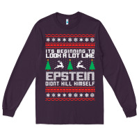 Plum epstein didnt kill himself christmas Long Sleeve Tee - artisFamous
