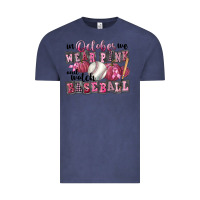 Vintage Denim in october we wear pink and watch  baseball Vintage Tee - FaDigitalArtStudio