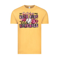 Vintage Mustard in october we wear pink and watch  baseball Vintage Tee - FaDigitalArtStudio