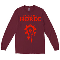 Burgundy for the horde Long Sleeve Tee - artisFamous