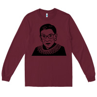 Burgundy ruth bader ginsburg Long Sleeve Tee - artisFamous