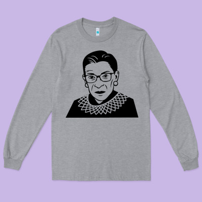 Ruth Bader Ginsburg Long Sleeve Tee Designed By Artisfamous