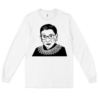 White ruth bader ginsburg Long Sleeve Tee - artisFamous
