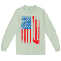 Matcha Golf with USA Flag Long Sleeve Tee - artisFamous