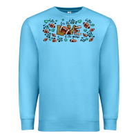 Ocean Blue for the love of the game American football Premium Sweatshirt - Jasminsmagicworld