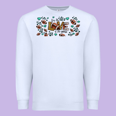 For The Love Of The Game American Football Premium Sweatshirt Designed By Jasminsmagicworld