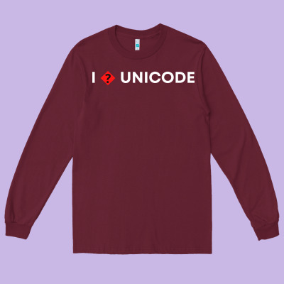 I � Unicode Long Sleeve Tee Designed By Artisfamous
